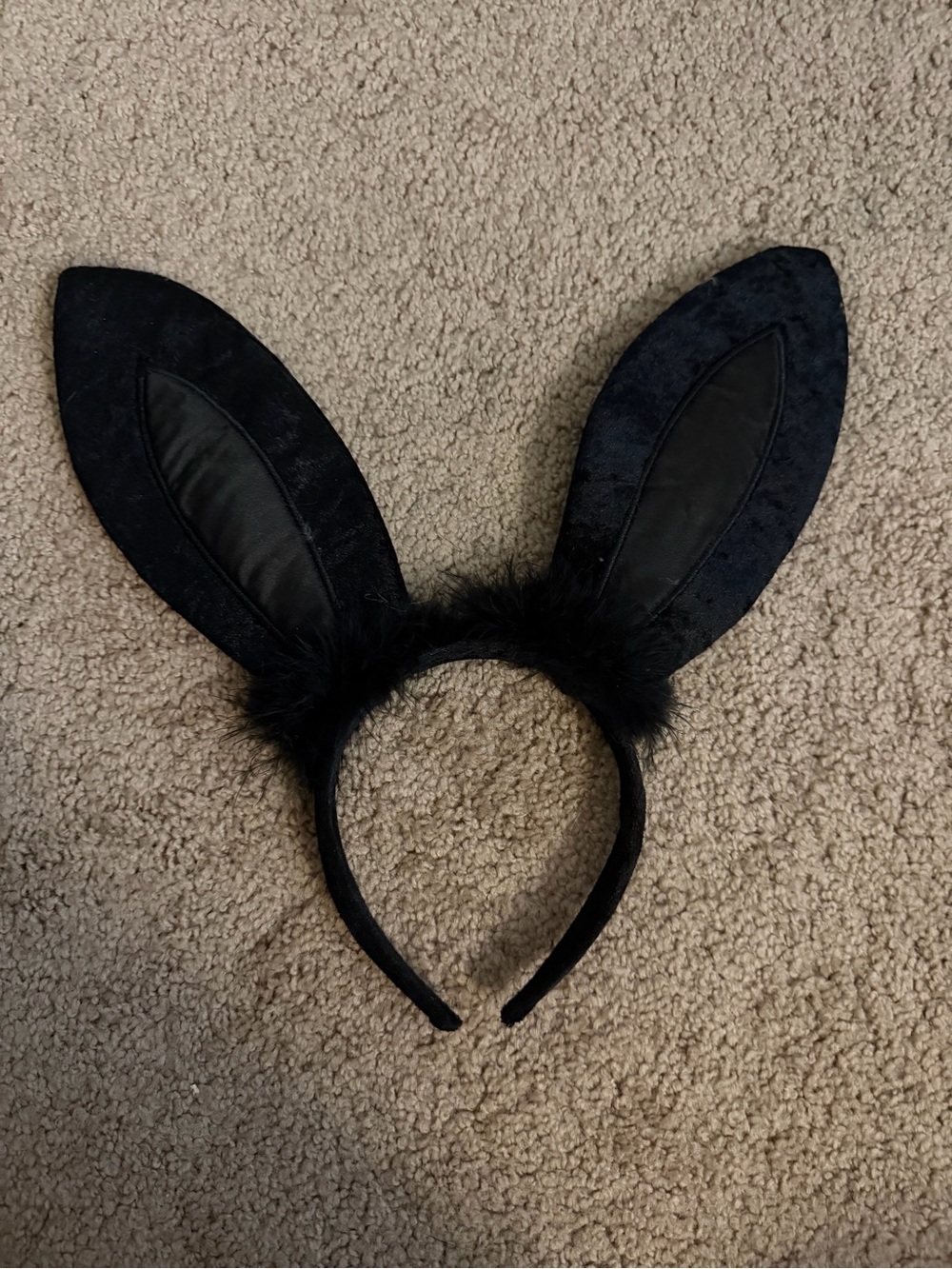 Black Bunny Ear Headband Costume Accessory